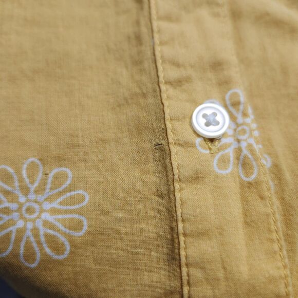 LOFT Yellow Button Top Small Floral - Picture 8 of 13